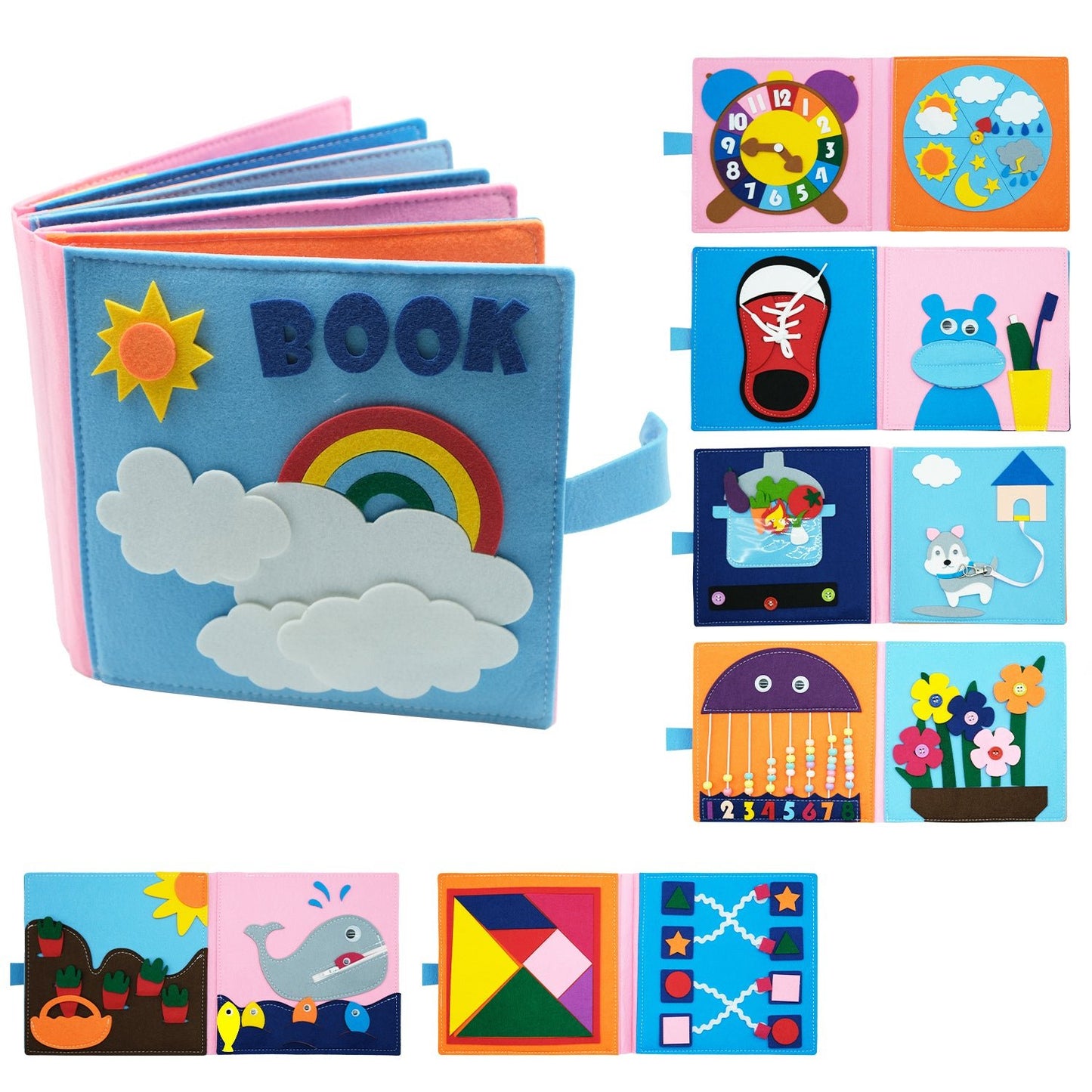 Livres pour enfant en feutrine - collection L'INTERACTIF™ - JOUONS&CO.